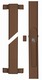 Secvest 2WAY FOS 550 E wireless window bar lock, brown front view