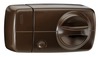 Secvest wireless additional door lock with rotary knob (brown) front view right